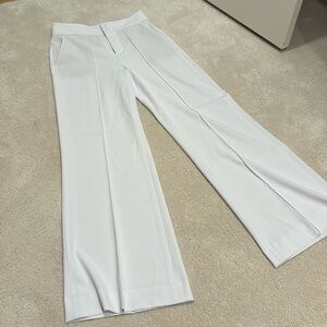 Alice + Olivia White Wide Leg Trousers